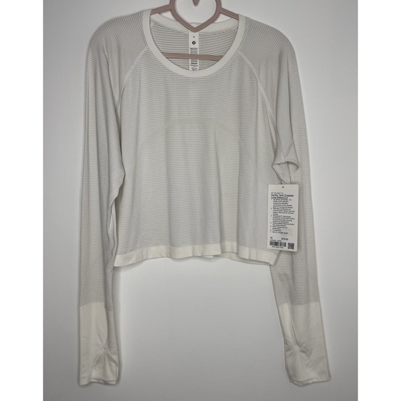 lululemon athletica Tops - Lululemon Swiftly Tech2.0 Long Sleeve Cropped Size 16 WHWH NWT